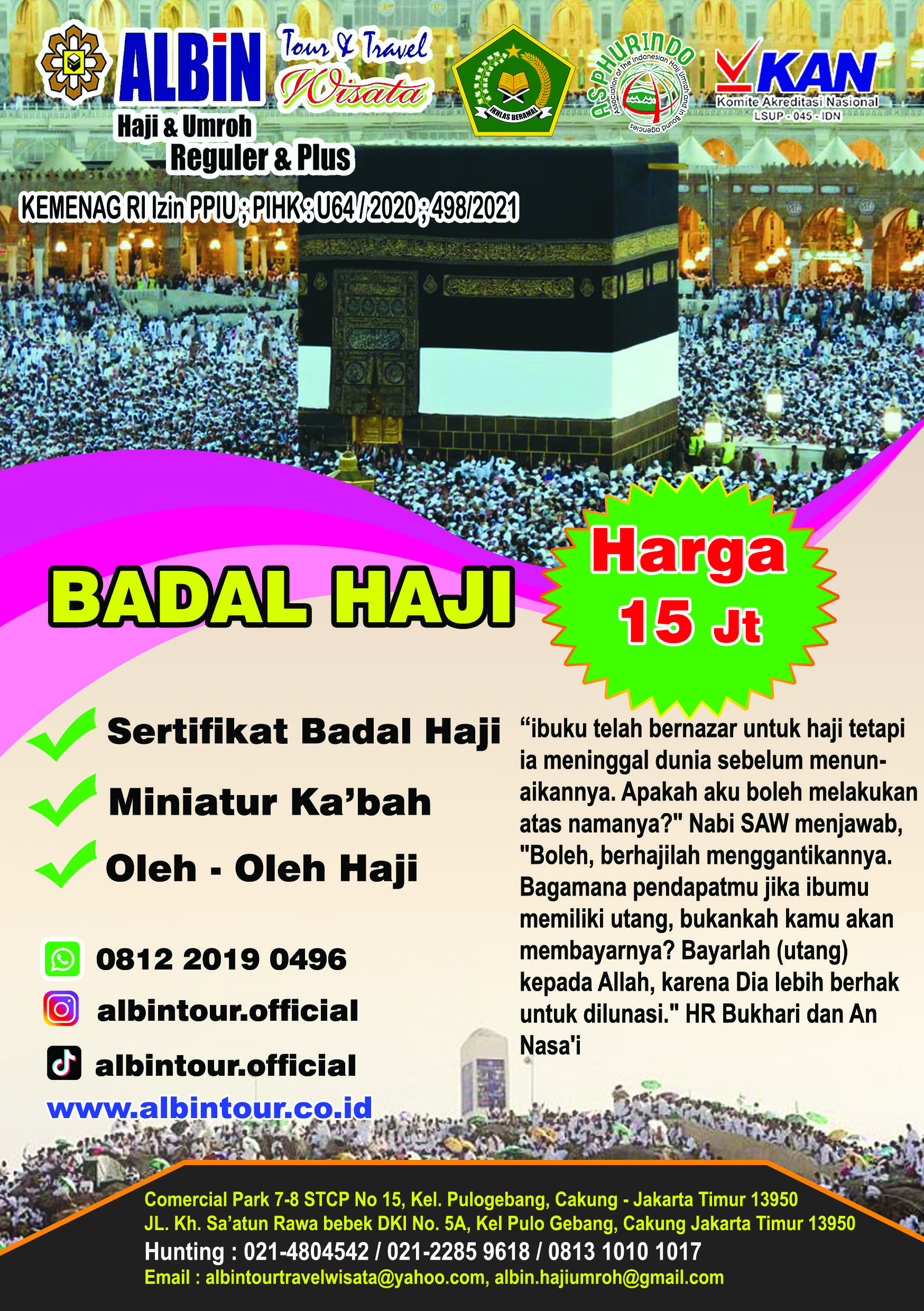 brosur paket haji, umroh, dan tour